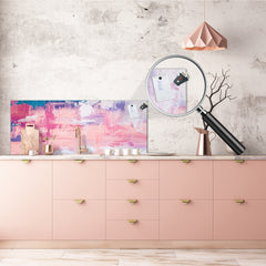 Glass kitchen panel with and w/o stainless steel back-coating: Digital wall art 2