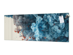 Glass kitchen panel with and w/o stainless steel back-coating: Paint in the water