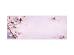 Large format horizontal backsplash - magnetic and non magnetic tempered glass: Fresh rose flowers