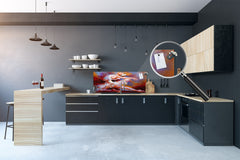 Stunning glass wall art - Wide format backsplash with w/ & w/o stainless steel back: Oil Painting - Ballet
