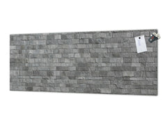 Stunning glass wall art - Wide format backsplash with w/ & w/o stainless steel back: Stone wall vectors 3