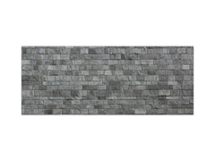 Stunning glass wall art - Wide format backsplash with w/ & w/o stainless steel back: Stone wall vectors 3