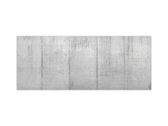 Wide-format tempered glass kitchen wall panel with metal backing - and without: Concrete wall texture