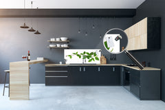 Panel de pared de gran formato con respaldo de chapa metálica magnética y no magnética: Rama de árbol verde