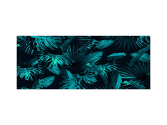 Panel de pared de gran formato con respaldo de chapa metálica magnética y no magnética: Hojas exóticas tropicales