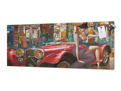 Wide format Wall panel with magnetic and non-magnetic metal sheet backing: Evening rendezvous by R. Nagon
