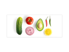 Wide format Wall panel with magnetic and non-magnetic metal sheet backing: Creative avocado fruit