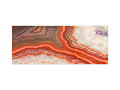 Wide format Wall panel with magnetic and non-magnetic metal sheet backing: Red agate mineral