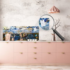 Wide format Wall panel with magnetic and non-magnetic metal sheet backing: The yacht at regatta - style of Edward Munch