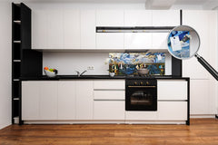 Wide format Wall panel with magnetic and non-magnetic metal sheet backing: The yacht at regatta - style of Edward Munch