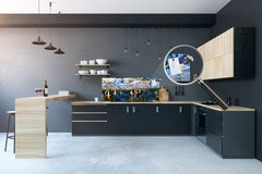 Wide format Wall panel with magnetic and non-magnetic metal sheet backing: The yacht at regatta - style of Edward Munch