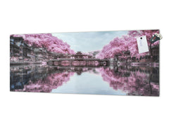 Wide format Wall panel with magnetic and non-magnetic metal sheet backing: Beautiful Landscape in Infrared