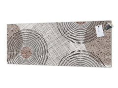 Wide format Wall panel with magnetic and non-magnetic metal sheet backing: Cloth circular texture