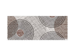 Wide format Wall panel with magnetic and non-magnetic metal sheet backing: Cloth circular texture