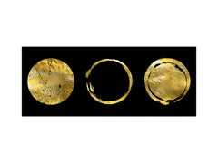 Toughened printed glass backsplash - Wideformat steel coated wall glass splashback: Golden vector frames 1