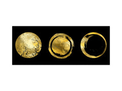 Toughened printed glass backsplash - Wideformat steel coated wall glass splashback: Golden vector frames 2