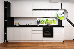 Tempered Glass magnetic and non magnetic splash-back in wide-format: Collage of mixed color fruits 1