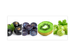 Tempered Glass magnetic and non magnetic splash-back in wide-format: Collage of mixed color fruits 2