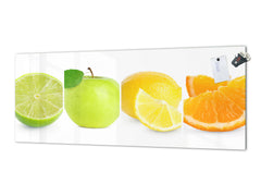Tempered Glass magnetic and non magnetic splash-back in wide-format: Collage of mixed color fruits 3