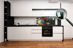 Tempered Glass magnetic and non magnetic splash-back in wide-format: Swirl fine art