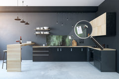 Tempered Glass magnetic and non magnetic splash-back in wide-format: Strokes of fat paint - Modern art