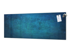 Tempered Glass magnetic and non magnetic splash-back in wide-format: Background-blue abstract wall