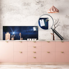 Tempered Glass magnetic and non magnetic splash-back in wide-format: Cosmic light effect