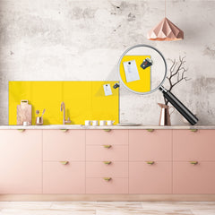 Tempered glass wall panel with or without metal backing: Yellow