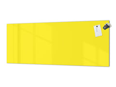 Tempered glass wall panel with or without metal backing: Mellow Yellow