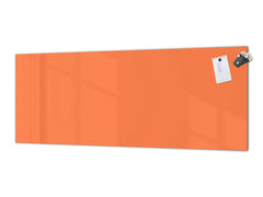 Glass kitchen panel with and w/o stainless steel back-coating: Pastel Orange