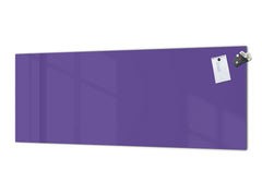 Glass kitchen panel with and w/o stainless steel back-coating: Purple