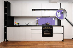 Glass kitchen panel with and w/o stainless steel back-coating: Lavender
