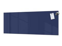 Glass kitchen panel with and w/o stainless steel back-coating: Steel Blue