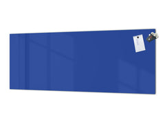 Glass kitchen panel with and w/o stainless steel back-coating: Royal Navy Blue