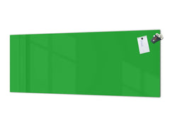 Contemporary glass kitchen panel - Wide format wall backsplash: Bright Green