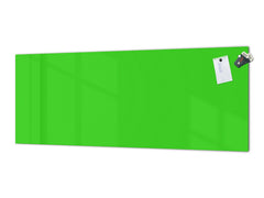 Contemporary glass kitchen panel - Wide format wall backsplash: Yellow Green