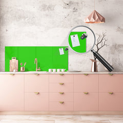 Contemporary glass kitchen panel - Wide format wall backsplash: Yellow Green