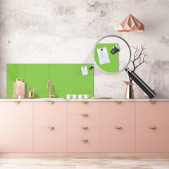Contemporary glass kitchen panel - Wide format wall backsplash: Pastel Green