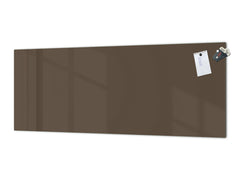 Contemporary glass kitchen panel - Wide format wall backsplash: Brown