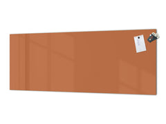 Contemporary glass kitchen panel - Wide format wall backsplash: Walnut