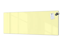 Contemporary glass kitchen panel - Wide format wall backsplash: Creamy