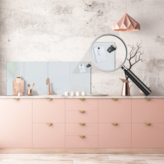 Contemporary glass kitchen panel - Wide format wall backsplash: Light Gray