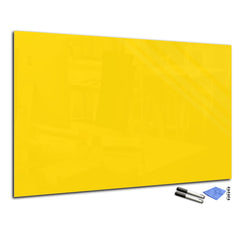 Magnetic Dry-Erase Glass Board Large or Small yellow