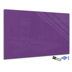 Magnetic Dry-Erase Glass Board Large or Small dark violet