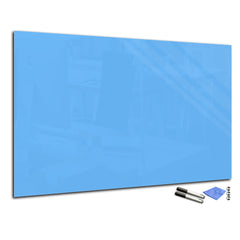 Magnetic Dry-Erase Glass Board Large or Small pastel blue