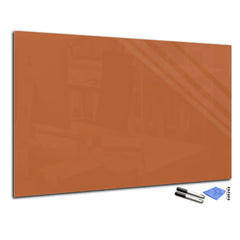 Magnetic Dry-Erase Glass Board Large or Small walnut
