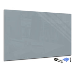 Magnetic Dry-Erase Glass Board Large or Small ash gray