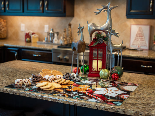 🎄 Unwrap the Magic: The Concept Crystal Christmas Collection of Tempered Glass Chopping Boards