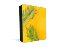 Decorative Key Box with Magnetic Glass Dry-Erase Board KN14 Nature series : Yellow leaves