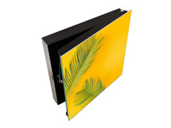 Decorative Key Box with Magnetic Glass Dry-Erase Board KN14 Nature series : Yellow leaves